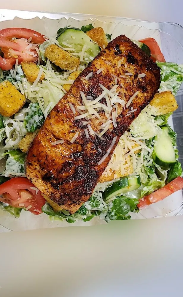 Caesar Salad with Salmon