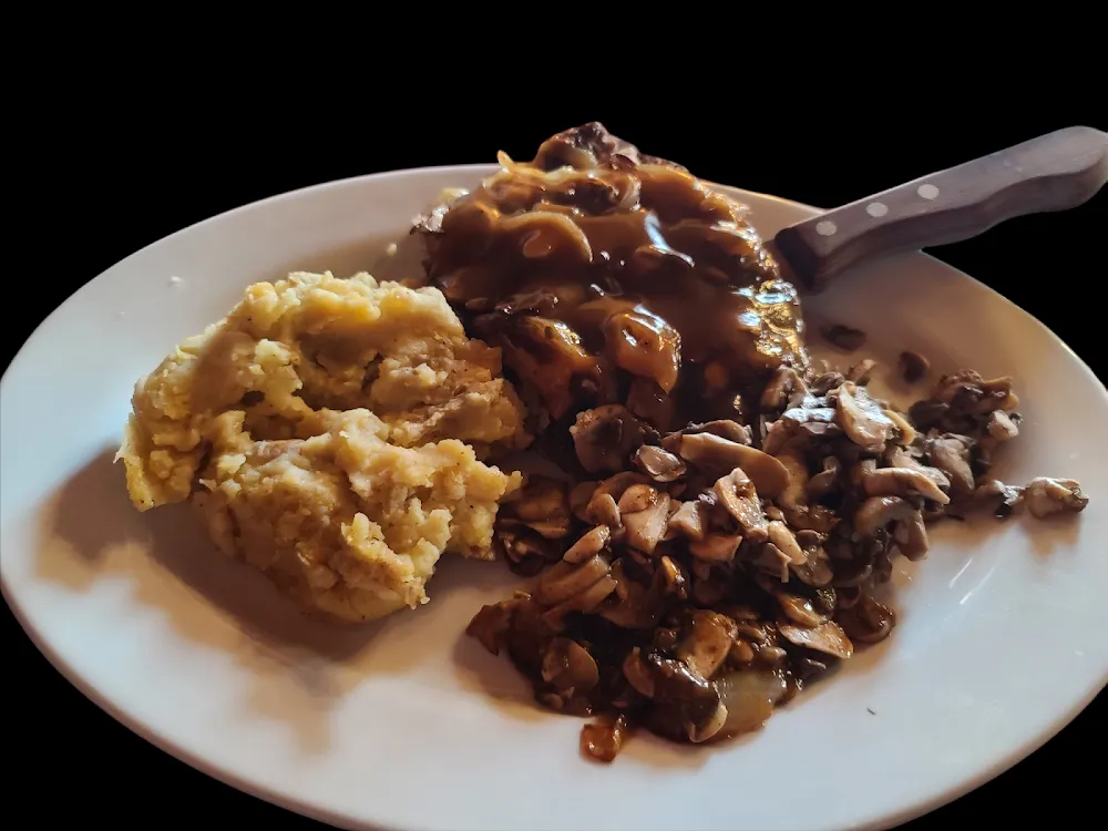 Hamburger Steak with Mashed Potatoes